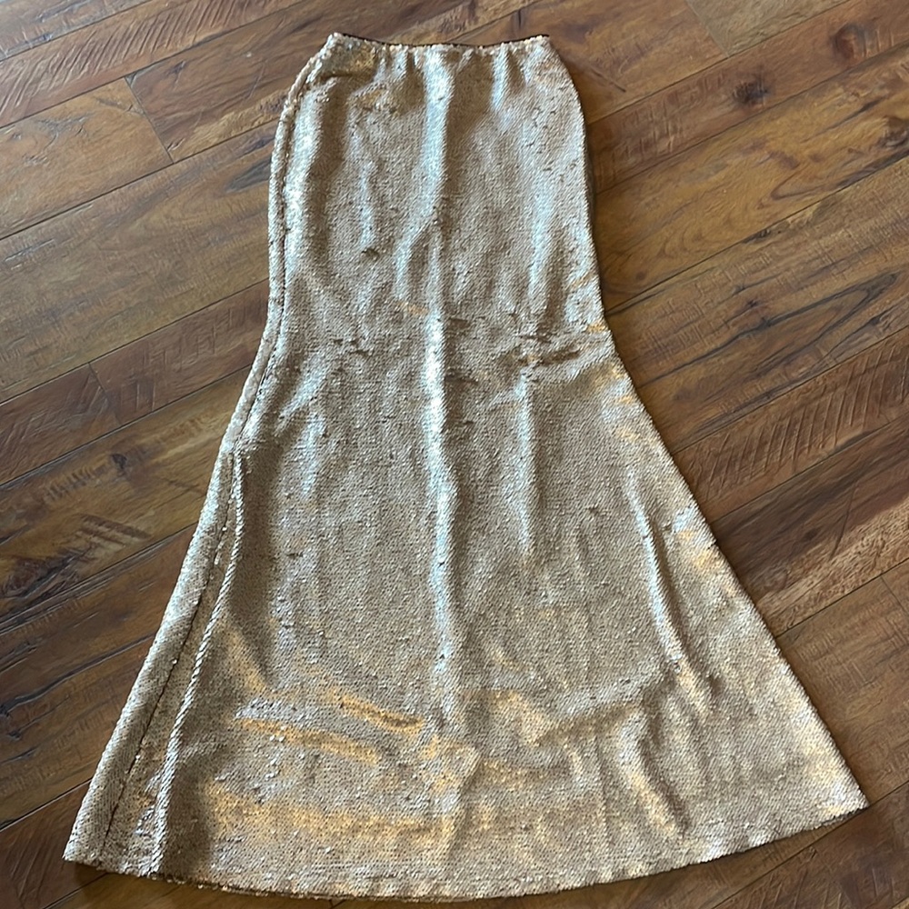 Rose Gold Sequin Mermaid Skirt XS